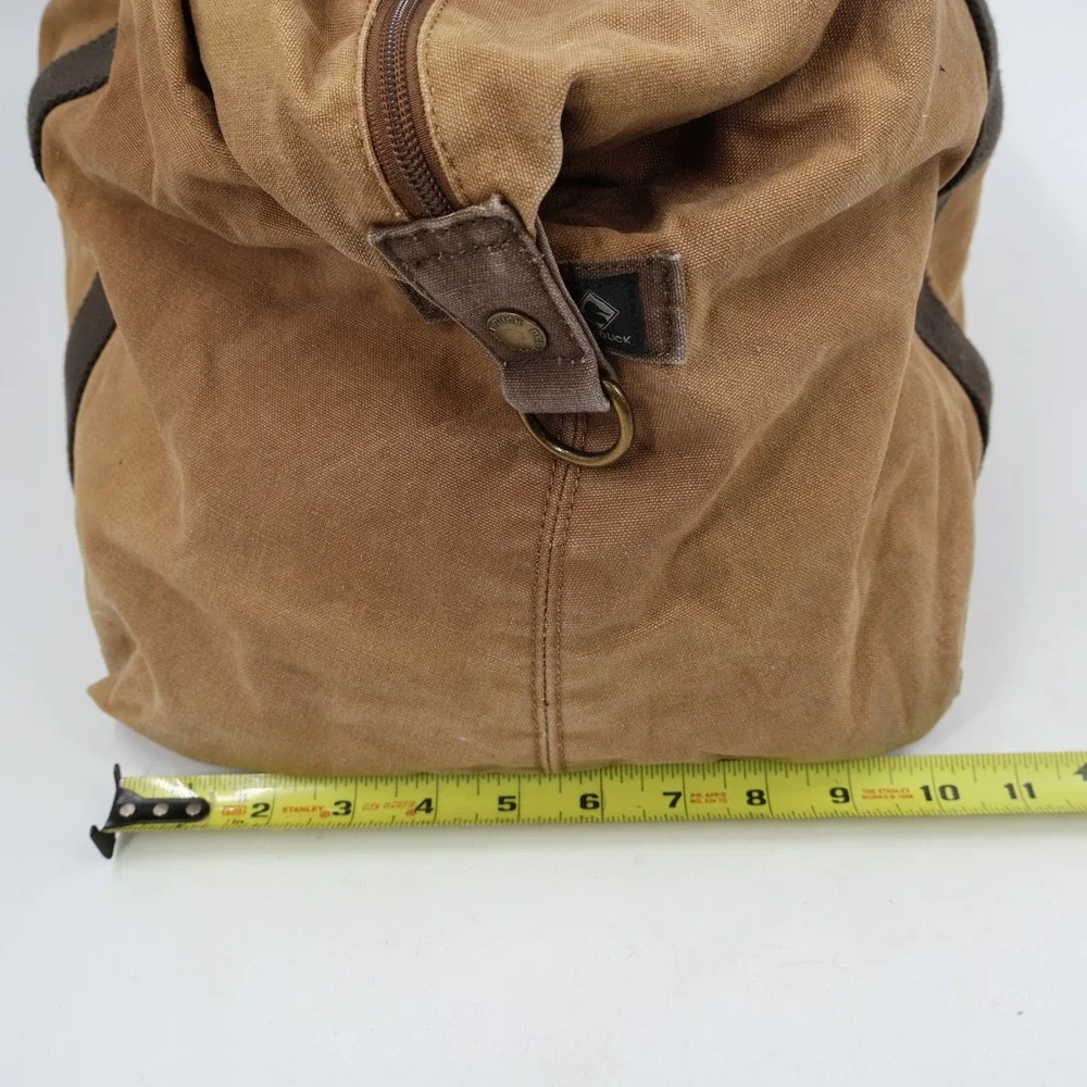 Dri Duck Duffel Bag Unisex Large Brown Canvas Vintage UPS Logo Travel Carryall